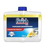 Finish Maschinentiefenreiniger Citrus – Flüssiger Maschinenreiniger gegen Kalk und Fett für eine saubere Spülmaschine – Sparpack mit 1 x 250 ml Maschinenpfleger mit Zitronenduft