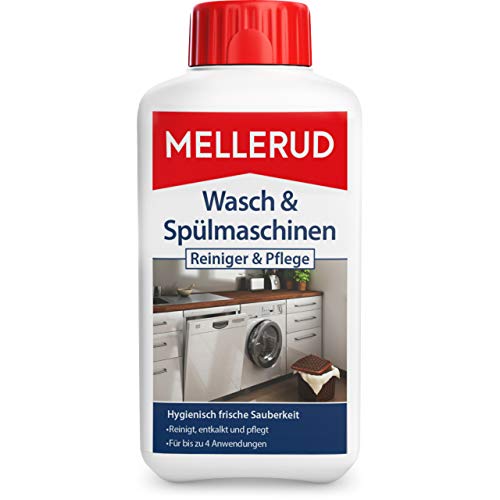 Mellerud Wasch & Spülmaschinen Reiniger & Pflege | 1 x 0,5 l | Wirkungsvolles Mittel zur Entkalkung und Pflege von Wasch- und Spülmaschinen