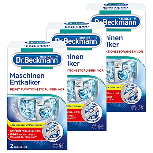 Dr. Beckmann Maschinen-Entkalker | Gegen hartnäckigen Kalk in Wasch- & Spülmaschinen | hilft Funktionsstörungen vorzubeugen | 6x 50 g