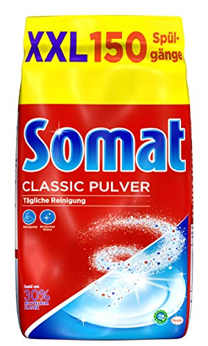 Somat Classic Pulver, Spülmaschinenreiniger, Großpackung, 3 Kg, für die tägliche Reinigung mit brillantem Glanz